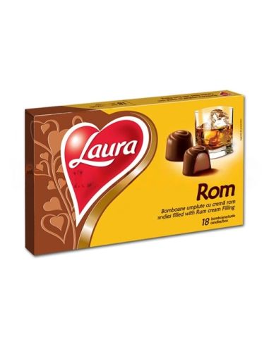 BOMBONES DE CHOCOLATE CREMA DE RON LAURA 140G