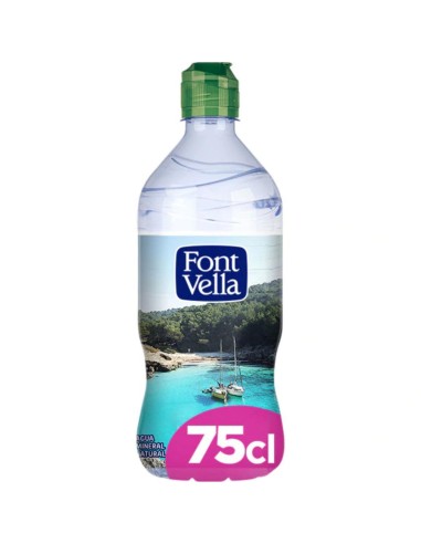 AGUA.FONT VELLA 0,75L.TAPON SP